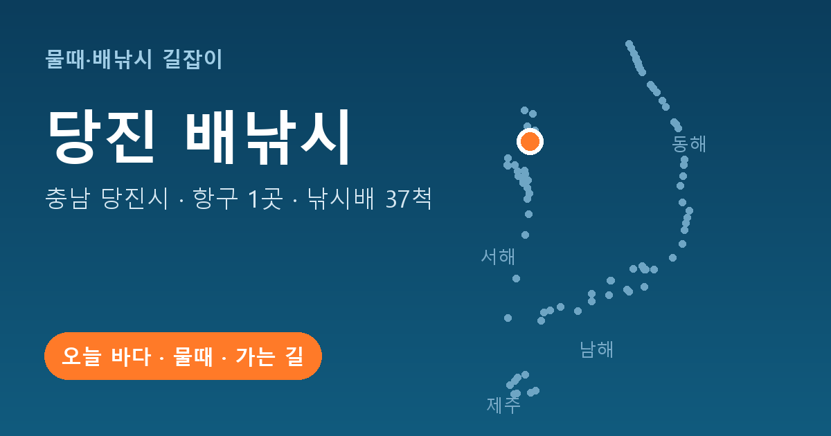 충남 당진시 배낚시 항구 1곳 · 낚시배 37척
