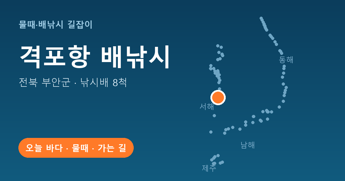 격포항 위치: 전북 부안군 · 낚시배 8척
