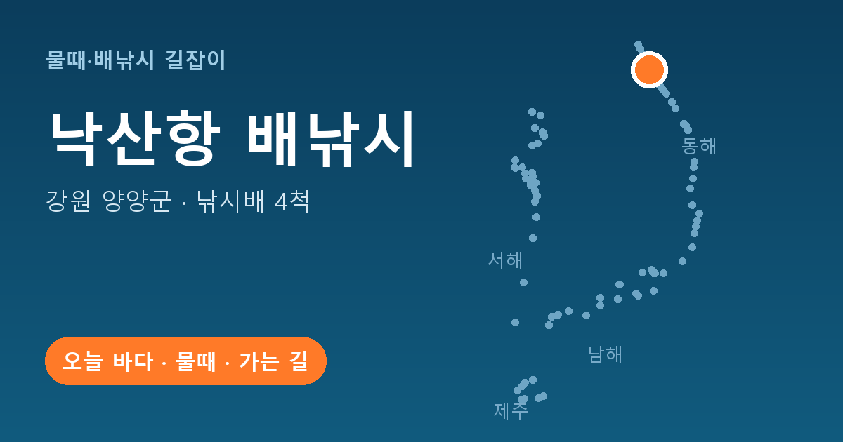 낙산항 위치: 강원 양양군 · 낚시배 4척