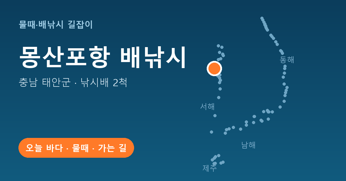 몽산포항 위치: 충남 태안군 · 낚시배 2척