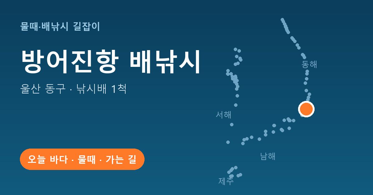 방어진항 위치: 울산 동구 · 낚시배 1척