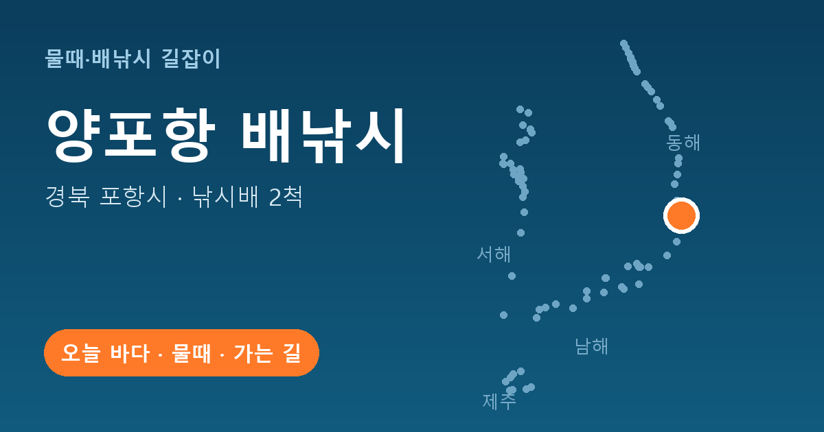 양포항 위치: 경북 포항시 · 낚시배 2척
