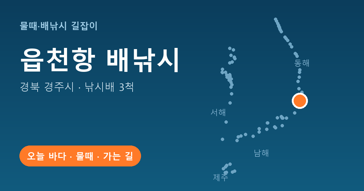 읍천항 위치: 경북 경주시 · 낚시배 3척