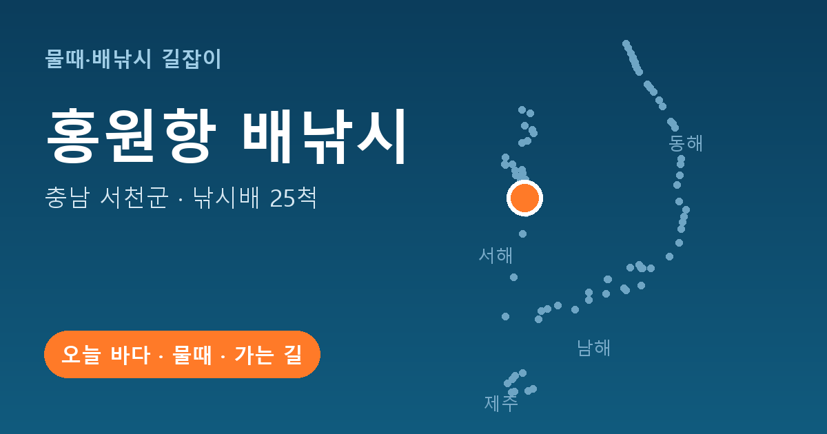홍원항 위치: 충남 서천군 · 낚시배 25척