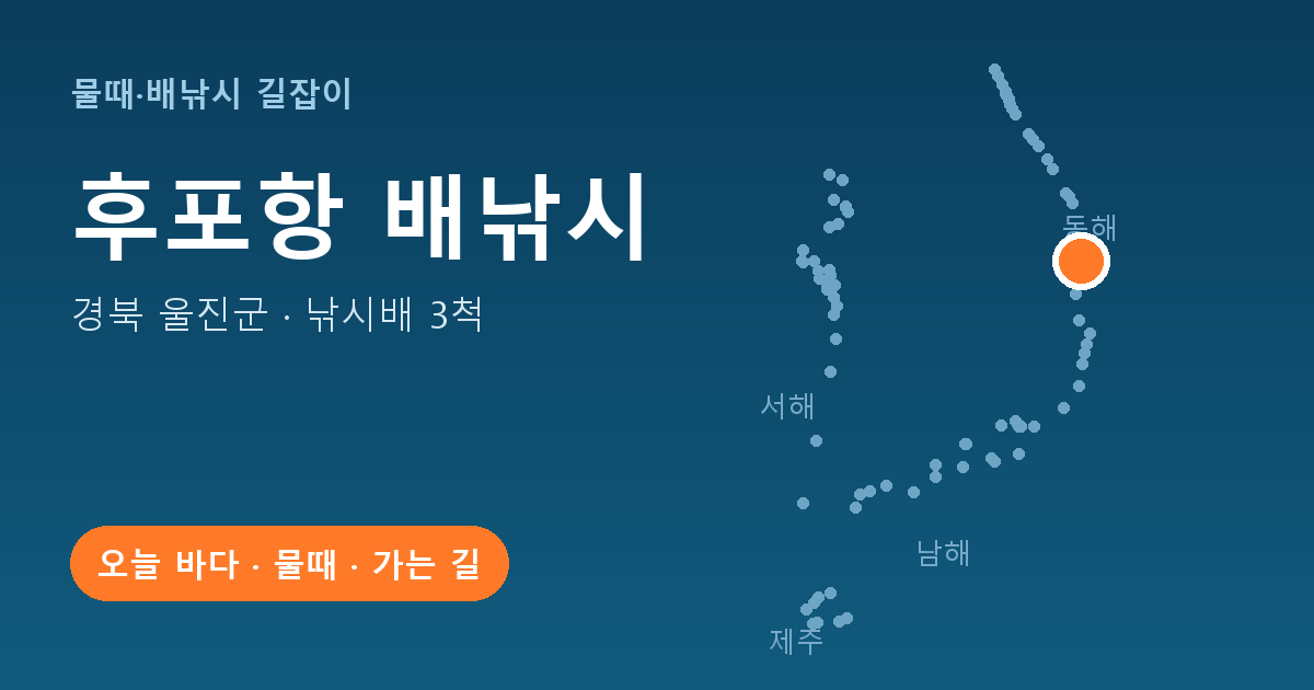 후포항 위치: 경북 울진군 · 낚시배 3척